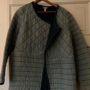 mo vint New York denim quilted jacket in Medium